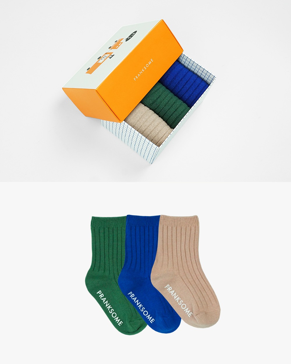[프랭크썸] Standard Ribbed Socks SET_Forest